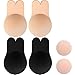 Produktbild MIMEIMIAI Klebe BH Push Up, Nippel Cover Unsichtbarer Brust Lift Up Adhesive Pasties Aufkleber Trägerloser Rückenfrei Lifting Bra Büstenhalter (Schwarz+Beige (2 Pairs), C/D Cup)