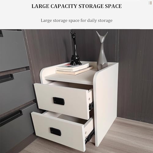 Table de chevet à double tiroir en bois commode d'appoint pour chambre