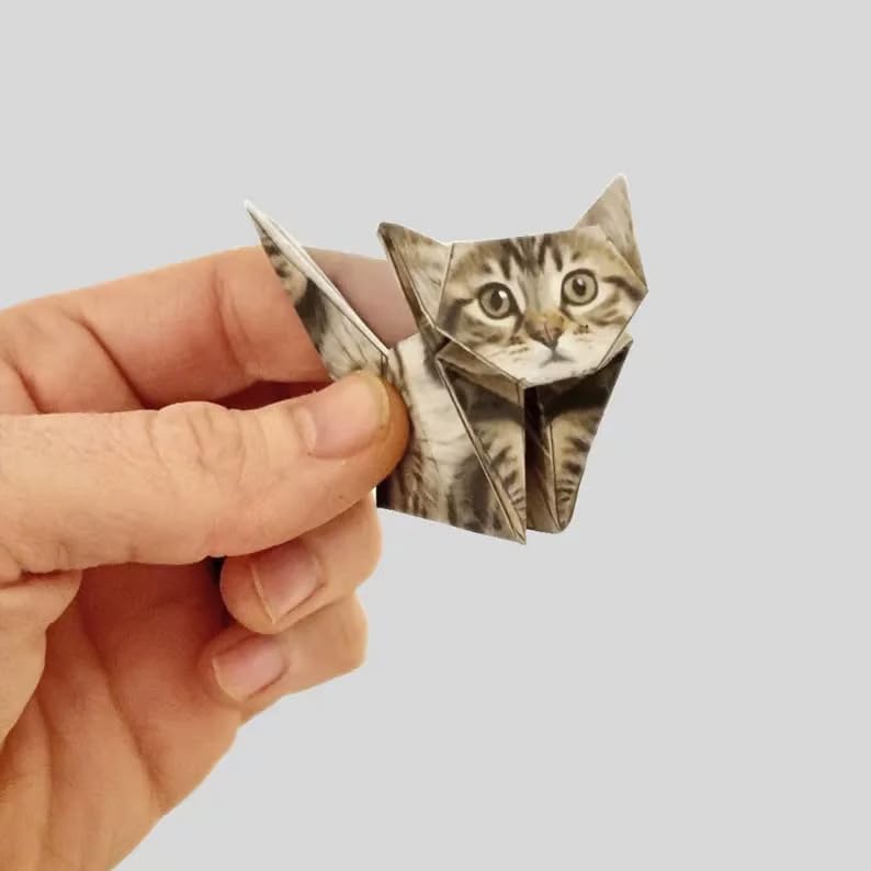 Kit di carta fai da te per gatti,50 fogli di carta 3D per gatti,set di origami fatti a mano,per