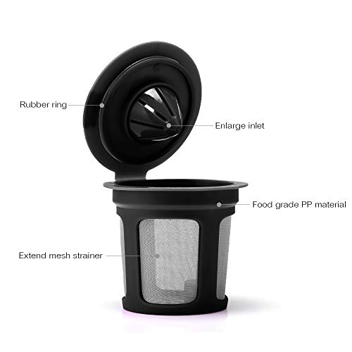 Loijon Xícara de cápsulas de café para K Cup Filtros de café reutilizáveis recarregáveis Ampliar Fil