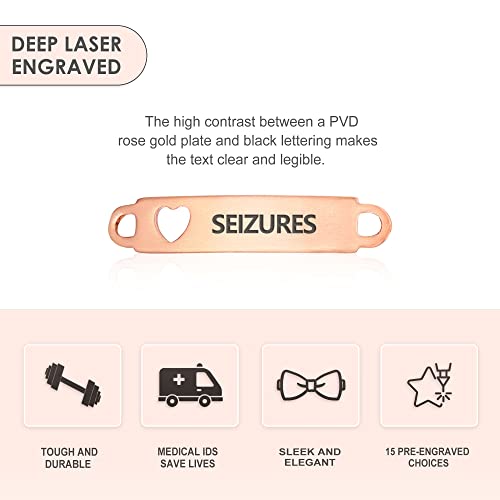 Divoti Pre-Engraved Medical Alert ID Bracelet – Simple Rolo Chain Stainless Steel Silver, Water Proof with First Aid Symbol – Personalized for Women Health Jewelry2