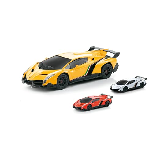 Zeltri Lamborghini Remote Control Car, 1:18 Scale Official Licensed RC Cars Toy 7.4V 600mAh with LED Lights, 2.4GHz 20Km/h Fast, Lambo Model Car for Boys Girls Kids Birthday Gift Ages 3-12 (Yellow)