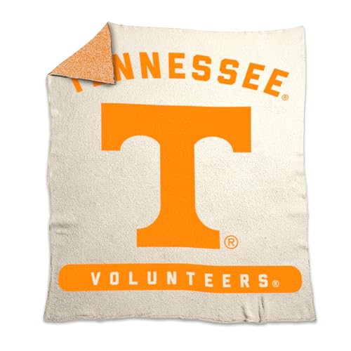 Logo Brands NCAA Tennessee Volunteers Prime Luxe Dreams Blanket -Ultra-Soft Prime Luxe Dreams Fleece 60 x 70 Team Color Logo Cozy Plush Blanket for Tailgating Couch or Game Day