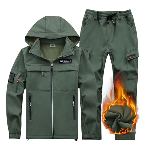 Fato De Neve De Inverno Masculino, Conjuntos De Jaqueta E Calça De Esqui Com Capuz À Prova D'água Q