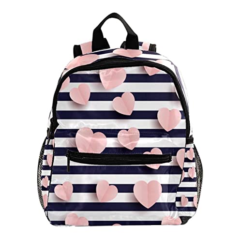 Sac à dos pour enfants et mini sac à dos de voyage de 30,5 cm avec cœurs roses