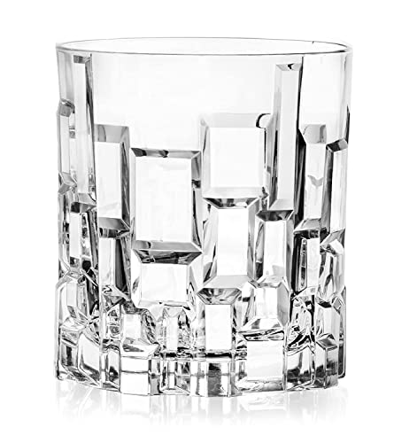 Image of Whiskey Glass Transparent, 310 ML, Whisky Glass, Diamond Design Bar Glass for Drinking Bourbon, Whisky, Scotch, Cocktails, Cognac - Old Fashioned Cocktail Tumblers Set of 6 (RCR .$., 6)