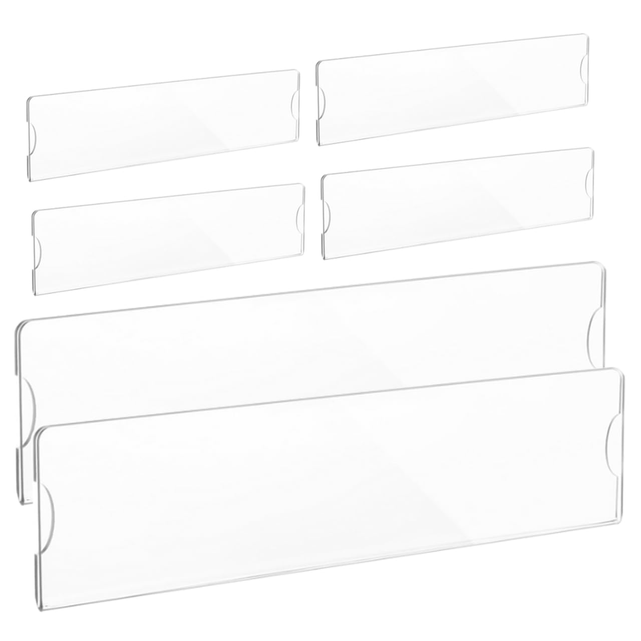Gatuida 6Pcs Acrylic Name Plate Holder Clear Wall Mount Sign Frame for Office Classroom and Meeting Displays for Name Labels Professional Presentation Easy Installation