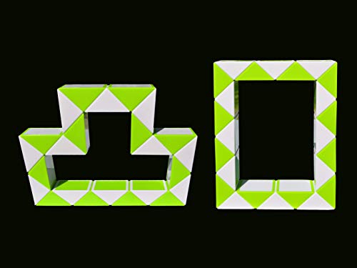 Oxe Fidget Toys Set-Stress Relief And Anti Anxiety Toys For Kids And Adults-Snake Cube Puzzle,16.5 Inch,2 Pieces (Green) #TOP2