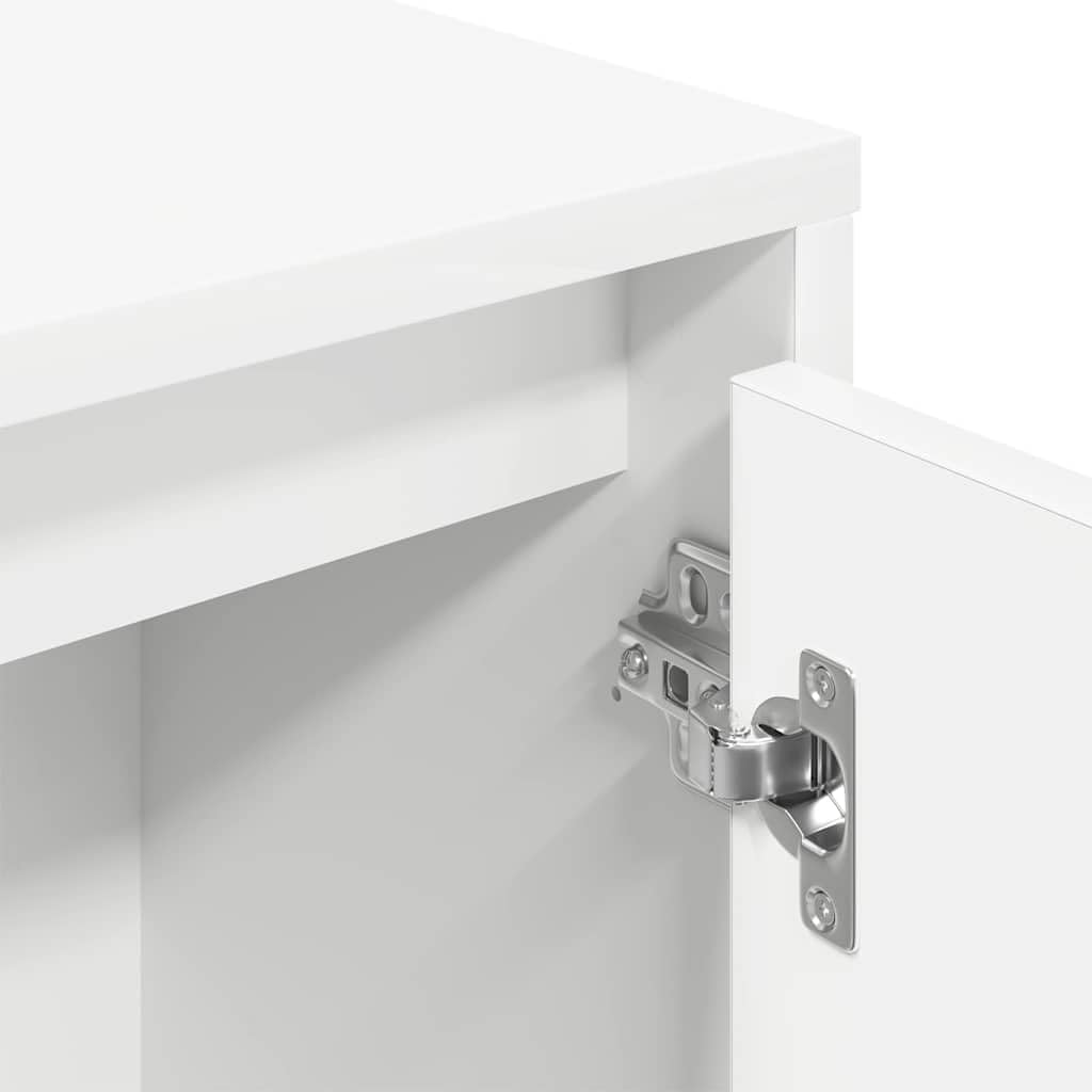vidaXL Libreria Bianca 89x24x101,5 cm in Legno Multistrato