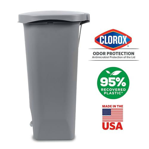 Caneca de basura rectangular Glad 13 galones gris pack 4 miniatura 3