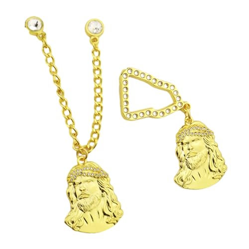 装飾ピンチェーン野球帽用キラキララインストーンヒップホップラペルペンダントチェーンと黄金の神装飾帽子ピン女性のための