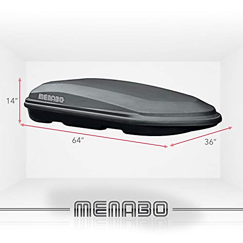 MENABO Diamond 500 Liter / 17.6 Cubic Feet Duo Roof Box, Black