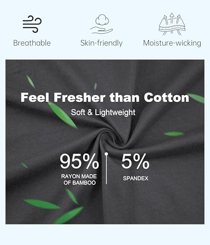 CF Men's Pajama Sets Bamboo Rayon Sleepwear Summer Pjs Short Sleeve Top & Pajama Shorts Lightweight Loungewear with Pockets4