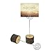 Bantoye 6 Inches Real Wooden Base Memo Photo Clip, 10 Pcs Rustic Table Wood Stands Card Holders Paper Note Clip for Christmas Party Wedding Home Bar Decoration