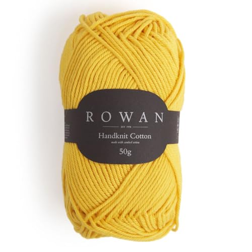 Rowan 100% Cotton Hand Knitted Canary Yarn - 50g