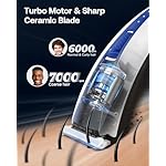 GLAKER Clippers for Hair Cutting - Cordless 2 in 1 Versatile Hair Trimmer with 10 Guards, Extra Detachable Blade & Turbo Motor, Professional Barber Kit for Barbershop, Ideal Gift for Men - Image 3