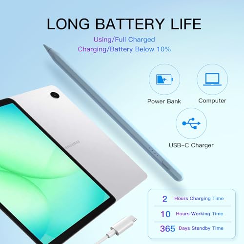Image of Tab A11+ Stylus Pen for Samsung Galaxy Tab A11 /A9 /A9+Plus Android Tablet Fast Charging, Precise S Pencil Touchscreens Stylists (Blue)