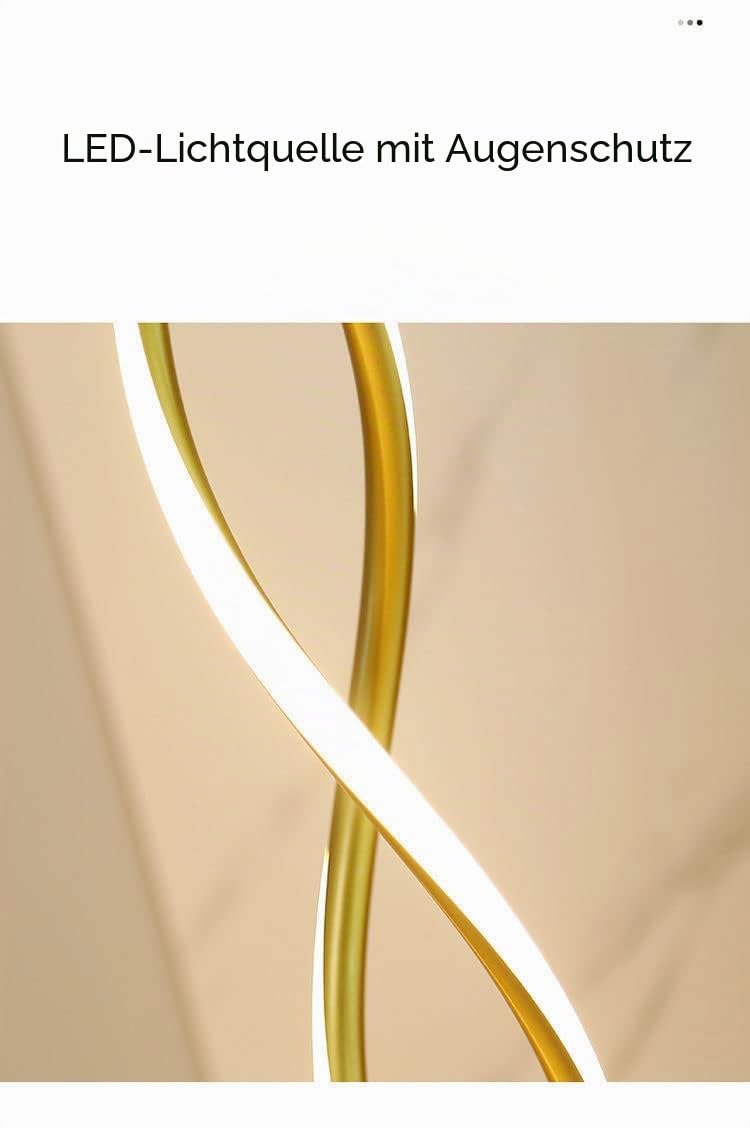 Wohnzimmer Stehleuchte mit Pedalschalter LED Spirale Stehlampe Dimmbar mit Fernbedienung, 3 Farbtemperaturen, 50W, 143cm, Moderne Standleuchte für Schlafzimmer, Büro, Arbeitszimmer (Schwarz)