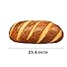 Gecter 3D Simulation Bread Shape Pillow Soft Lumbar Baguette Back Cushion Funny Food Plush Stuffed Toy for Animal Cat Dog Lovers Home Decor (23.6'')