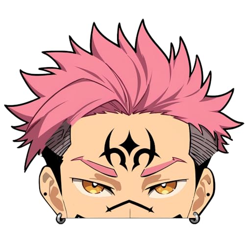 YUNEX 5.1 Inch Cool Man Anime Peeking Car Window Decal Bumper Trunk Laptop DIY Decoration Motorcycle Surfboard Vinyl Wrap Stickers