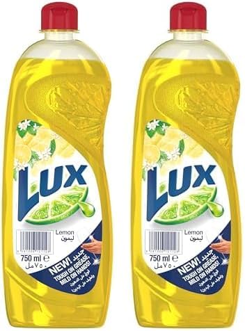 Lux Dishwashing Liquid Lemon 750ml pack may vary (Pack of 2)