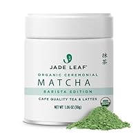 Jade Leaf Matcha Organic Premium Ceremonial Grade Matcha Green Tea Powder - Japanese - Culinary, Ingredient, Ceremonial Barista Teahouse, Latte, Collagen, 1.06 Ounce (Pack of 1), Ceremonial Barista
