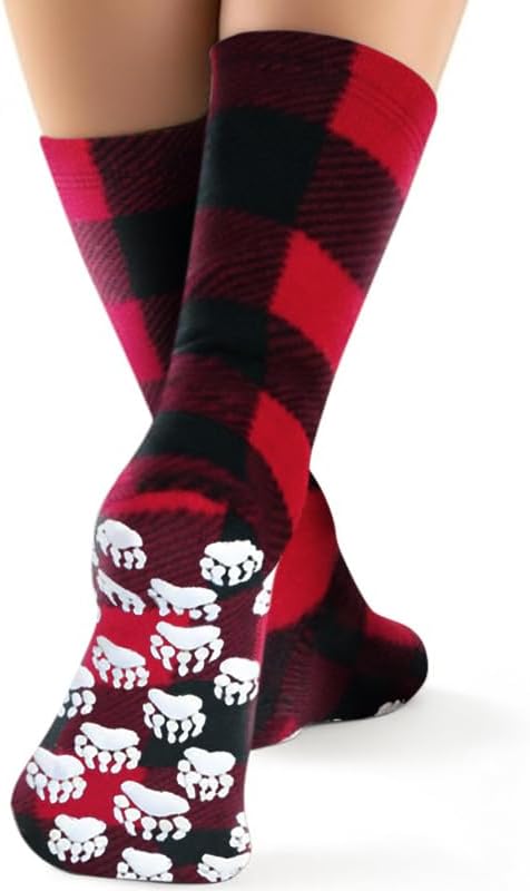 Polar Feet Extra Wide Fleece Socks with Nonslip Grip for Men & Women | Super Stretchy, Non-Constricting Fit Comfortable Socks