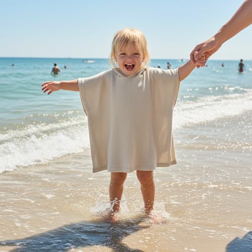 Image of Toddler Little Girl Swim Cover Up Beach Towel kids Bathing Suit Cover Ups Swimsuit Summer Baby Beach Essentials