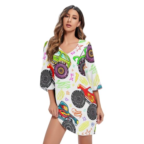 Robe d'été Monster Truck en mousseline légère pour vos sorties