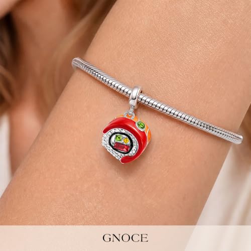 Image of GNOCE Japanese Charm Bead Silver Plated Pendant Dangle Charms fit Bracelet Jewelry Gift for Women