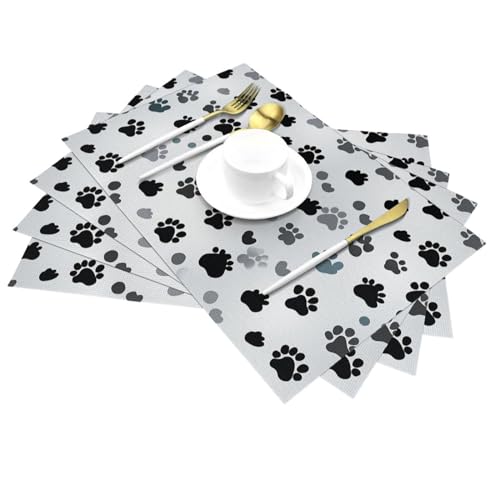 Set de table antidérapant en PVC lavable à l'éponge pour protection de table