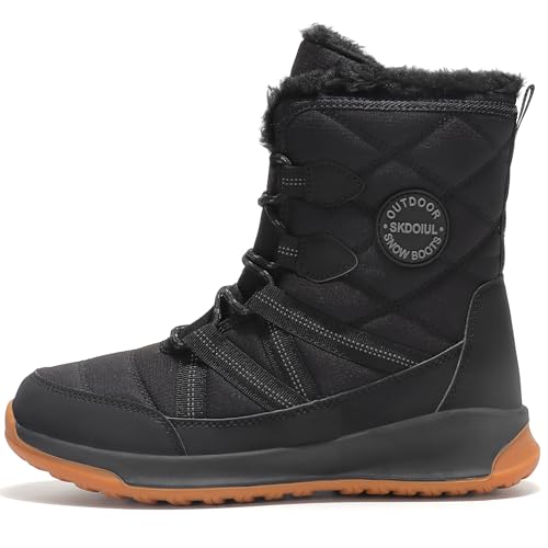 Is It Best Travel Boots for Cold Weather? Find Your Perfect Pair! 12 Snow boots for women winter the cold weather fur warm waterproof insulated outdoor mid cold boots black size 9