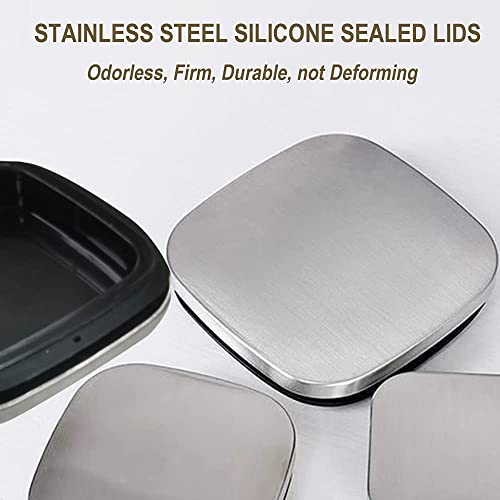 Emica Home Glass Storage Jars, Glass Kitchen Canisters Sets With Airtight Stainless Steel Lids, Set Of 5 Glass Food Storage Containers For Cookie, Sugar, Flour, Spice, Pasta, Beans #TOP6