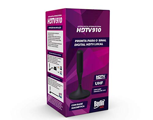 Antena Uhf Bedinsat Hdtv 910, Bedin Sat, 0050802026, Preto