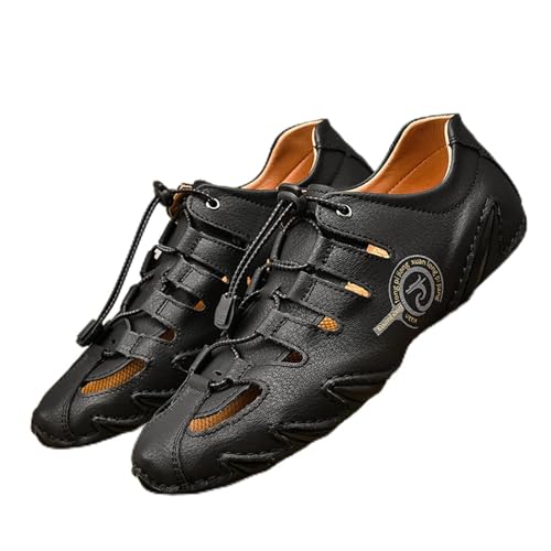 Men's Outdoor Backpacking Shoes, Closed Toe Hiking Sandals, Breathable Sports Beach Shoes