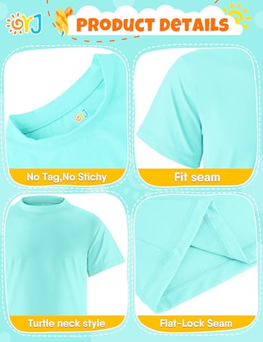 Image of Boys Rash Guard Short Sleeve Swim Shirt UPF+ 50 Rashguard for Toddler Teens Water Sun Shirts Swim Wear Quick Dry