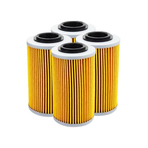Filtre à huile pour moteur de moto GS RS RT 990 998 (Lot de 4, Jaune)