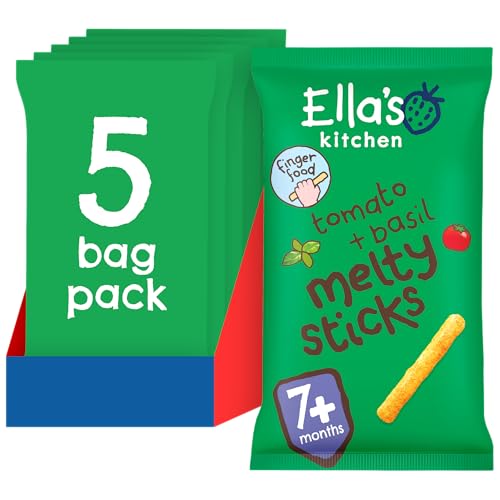 Ellas Kitchen Organic Tomato & Basil Melty Sticks (5 x 16g)