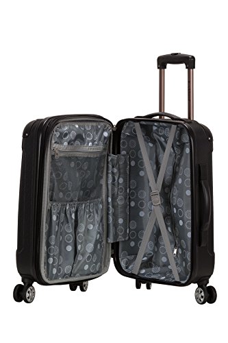 Rockland London Hardside Spinner Wheel Luggage, Black, Carry-On 20-Inch #TOP5