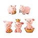 WINOMO 5PCS Miniatur Schwein Figur Glücksschweinchen Glücksbringer Tierfiguren Streudeko Kuchen Dekofigur Miniatur Landschaft Puppenhaus Feengarten Ornament Neujahr Hochzeit Tischdeko