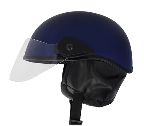 Western Era Stylish Half Face Helmet for Kids || Baby Safety and Comfort || (3-12 Years) (Blue Matte)