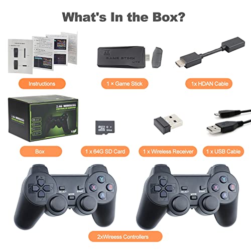 image for LINIREAU Retro Game Stick - Revisit Classic Games with Built-in 9 Emul