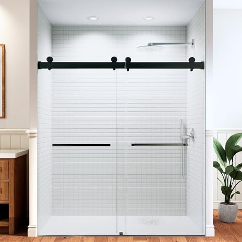 68-72" W *76" H Frameless Double Sliding Soft-Close Shower Door