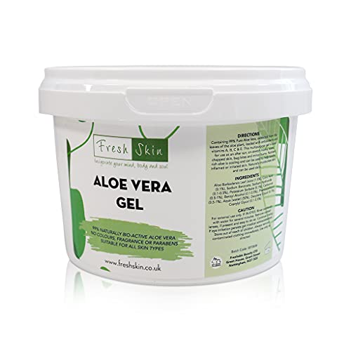 Freshskin Beauty LTD | 500g Aloe Vera Gel - 99% Naturally Bio-Active Aloe Vera - Cooling Soothing & Moisturising for All Skin Types - Non-Sticky Fast Absorbing Formula Cruelty-Free & Vegan