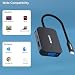 BENFEI USB C HUB 4in1,USB C Multiport-Adapter mit 4K HDMI/ 1080P VGA/ 5Gbps USB 3.0 Data Port/Typ C 60W Power Delivery,kompatibel für iPhone 15 Pro/Max MacBook Pro/Ai iPad Pro iMac Galaxy S23,Schwarz