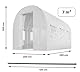 Plonos Folientunnel Gewächshaus Mit Rahmen Stahl Set Mit Pflanzenstützen Zubehör 2 x 3,5 x 2 m 7m2 Weiß