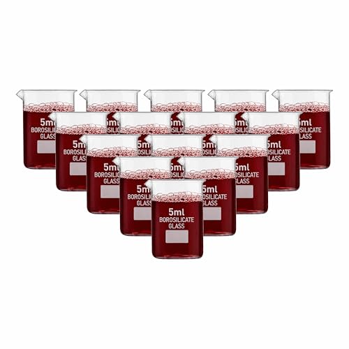 Image of VVS Borosilicate Glass Beaker 5ml pack of 15 of For School College, Lab Laboratry and professional use