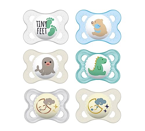 MAM Original Night Pacifiers 0-6 Months, Best for Breastfed Babie...