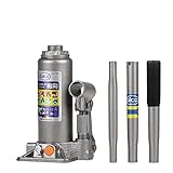 TÜV & GS GEPRÜFT: der robuste 3t Kompakt-Wagenheber alca Auto Lift Hydraulik (431100) eignet sich für Arbeiten am Auto, Wohnwagen, Transporter und Anhänger