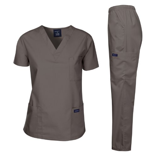 Image of Dagacci Scrubs Medical Uniform Women and Man Scrubs Set Medical Scrubs Top and Pants
